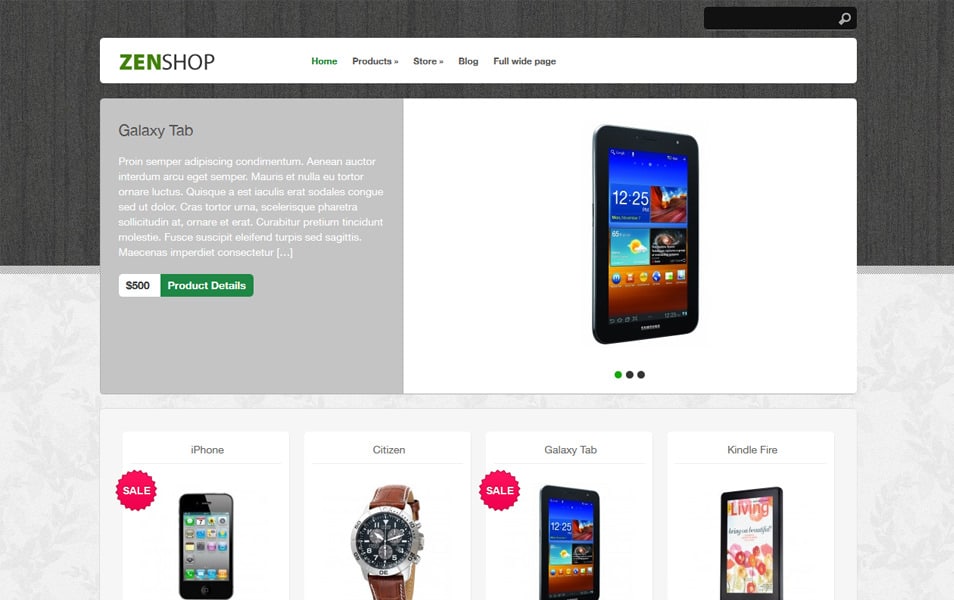 Zenshop Responsive WordPress Theme