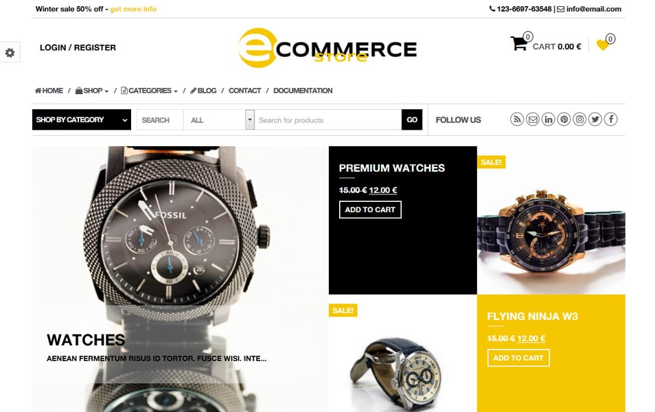 eCommerce Store Responsive WordPress Theme