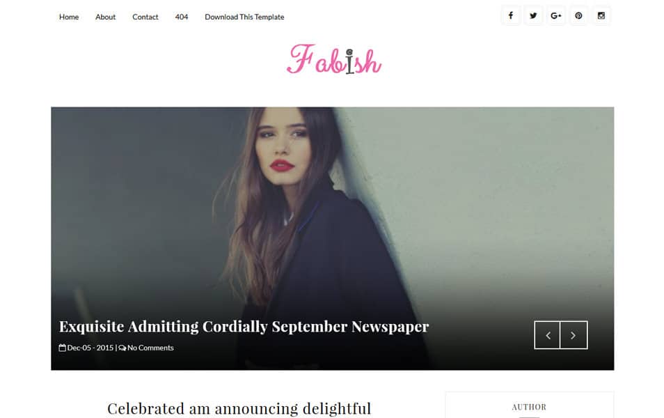 Fabish Responsive Blogger Template