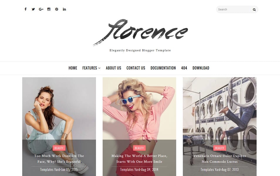Florence Responsive Blogger Template