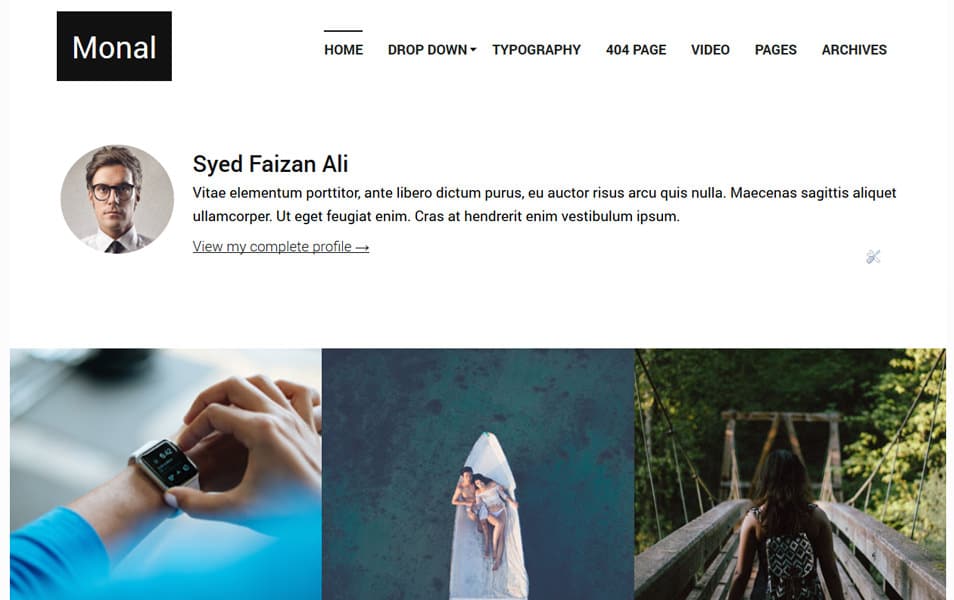 Monal Portfolio Responsive Blogger Template