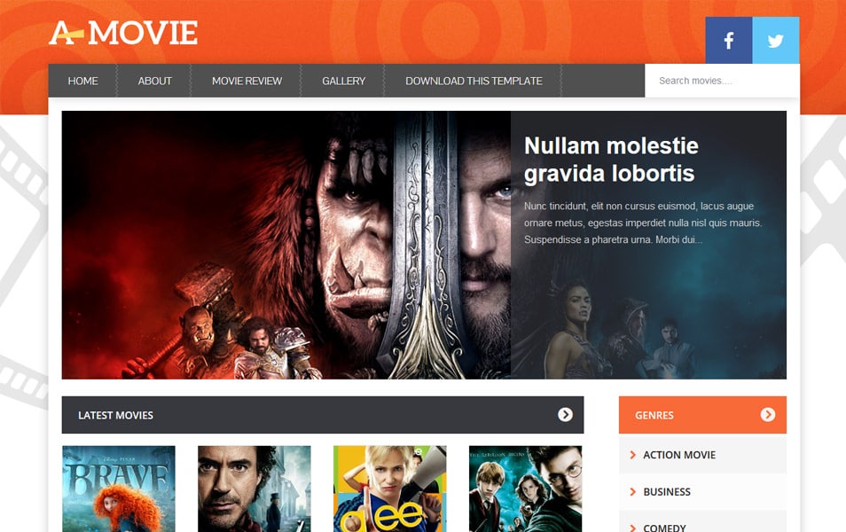 Movie Responsive Blogger Template