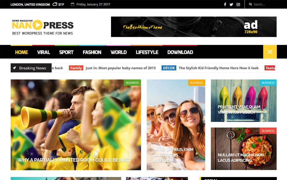 Nanopress Responsive Blogger Template