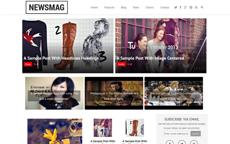 Newsmag Responsive Blogger Template