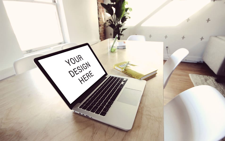 Photorealistic Macbook Air Mockup