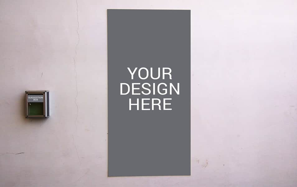 Realistic Wall Poster Mockup