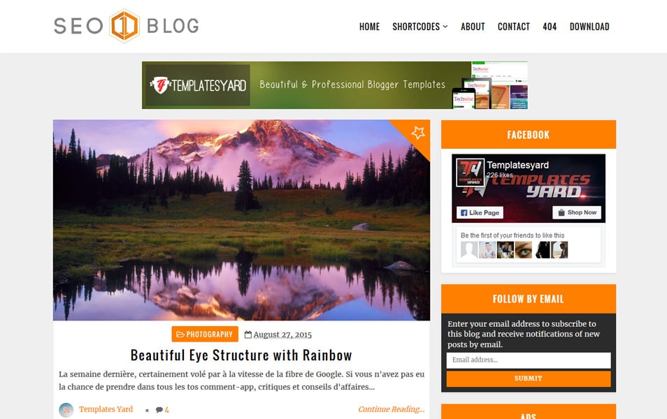 Seo Blog Responsive Blogger Template