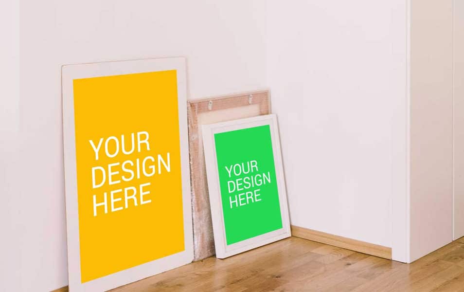 Two Wooden Frame Mockup