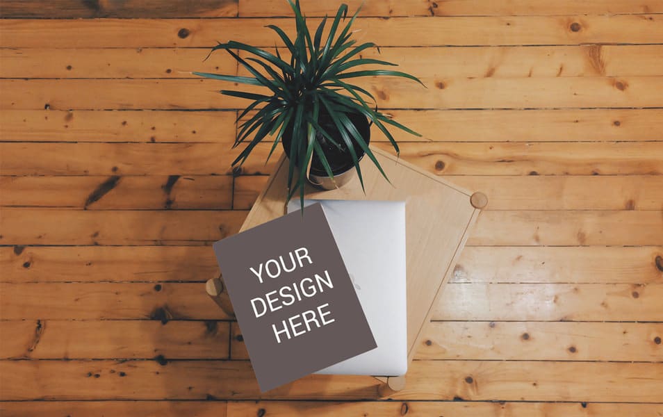 Brochure on Macbook Mockup