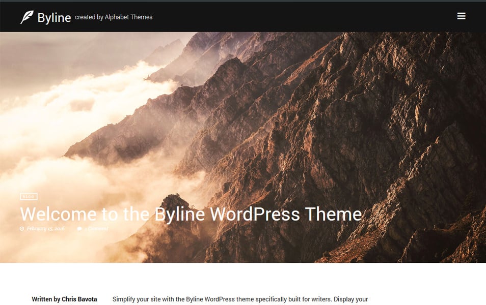 Byline Responsive WordPress Theme