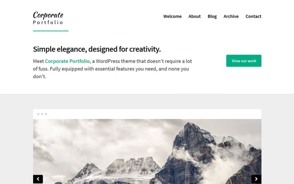 Corporate Portfolio Responsive WordPress Theme