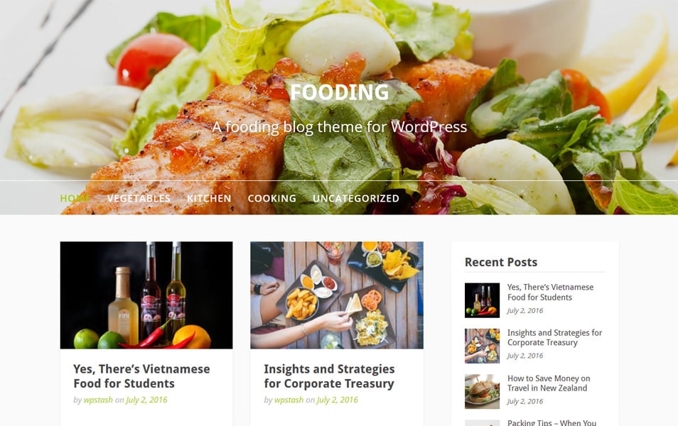 Fooding Responsive WordPress Theme