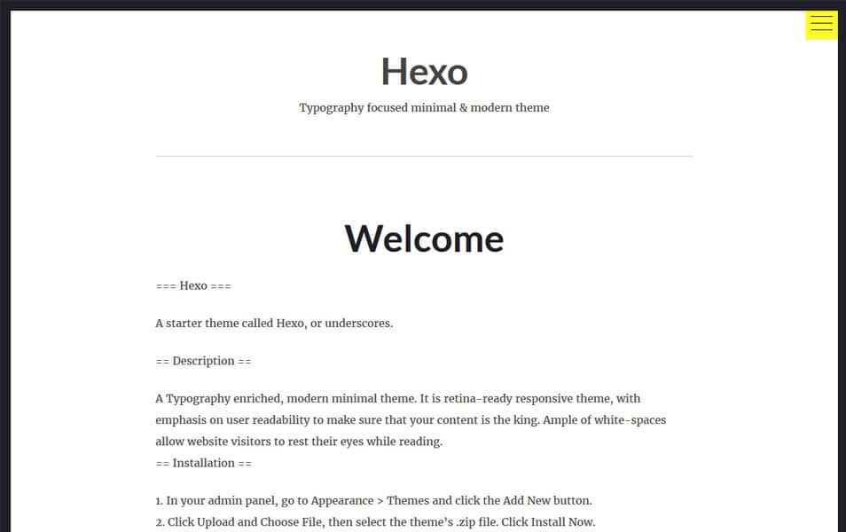 Hexo Responsive WordPress Theme