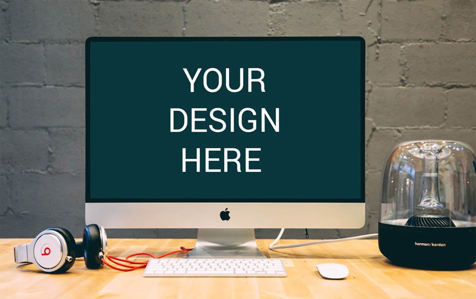 iMac on Desk Mockup
