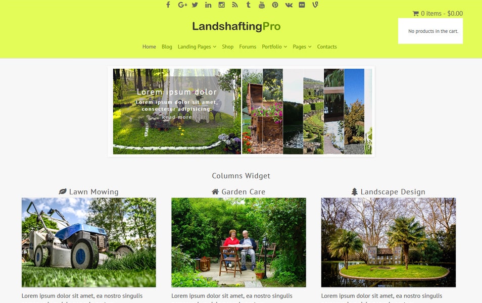Landshafting Responsive WordPress Theme