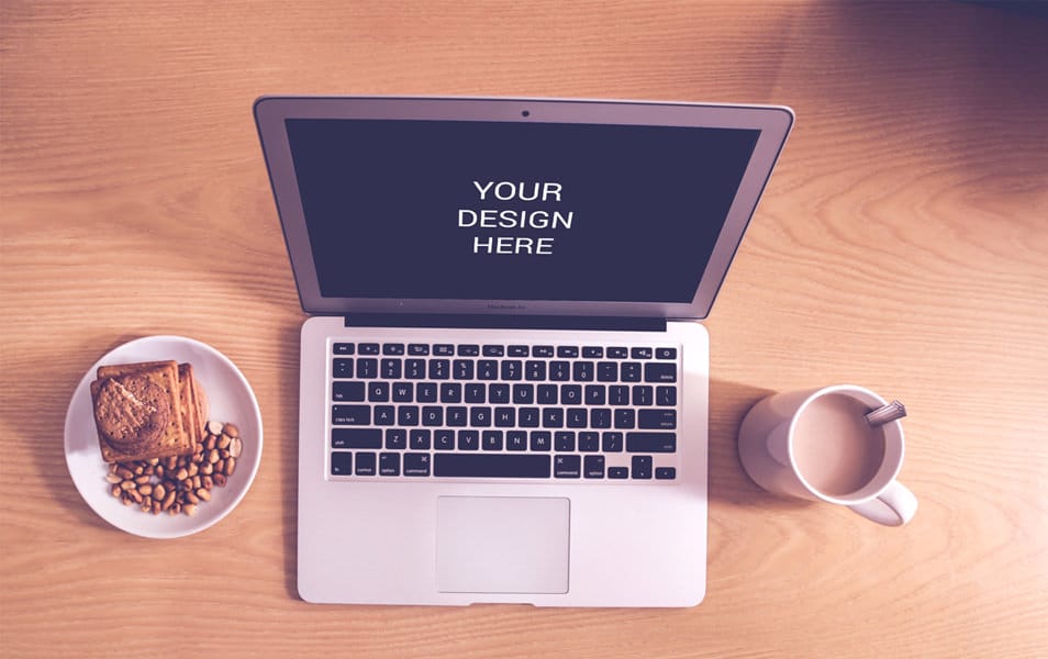 Macbook Air and Coffe Mug Mockup