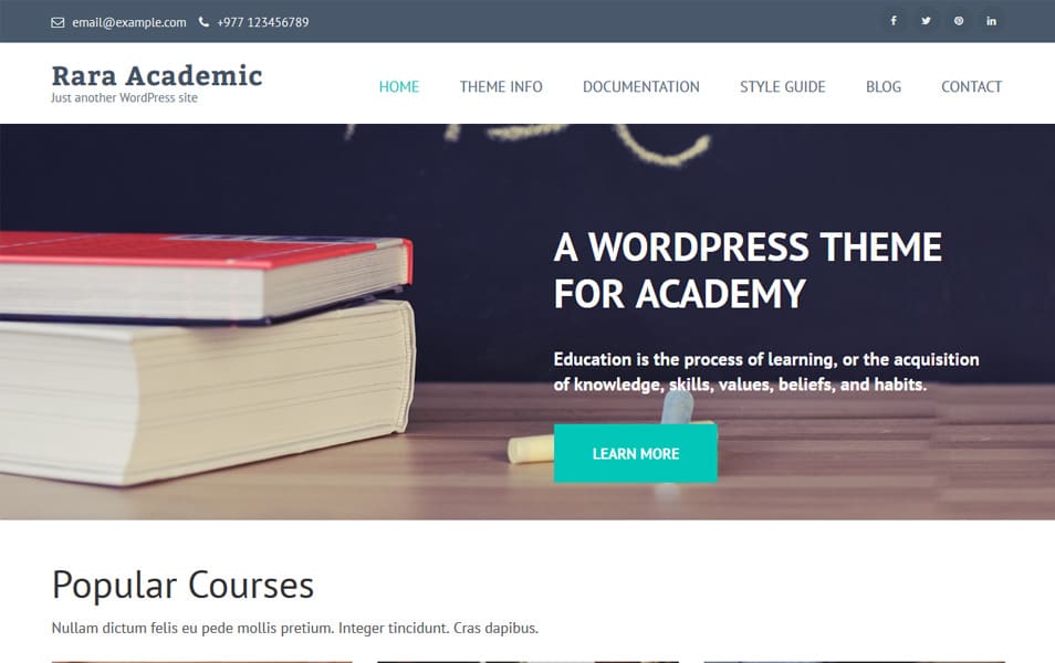Rara Academic Responsive WordPress Theme