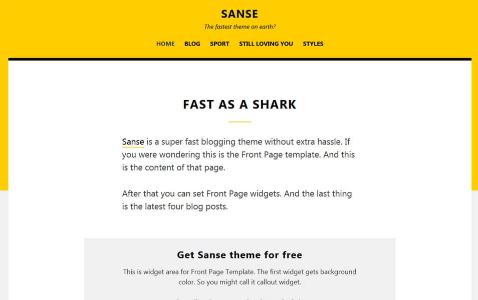 Sanse Responsive WordPress Theme