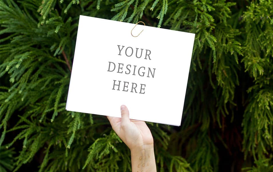 Simple Poster Sticker Mockup