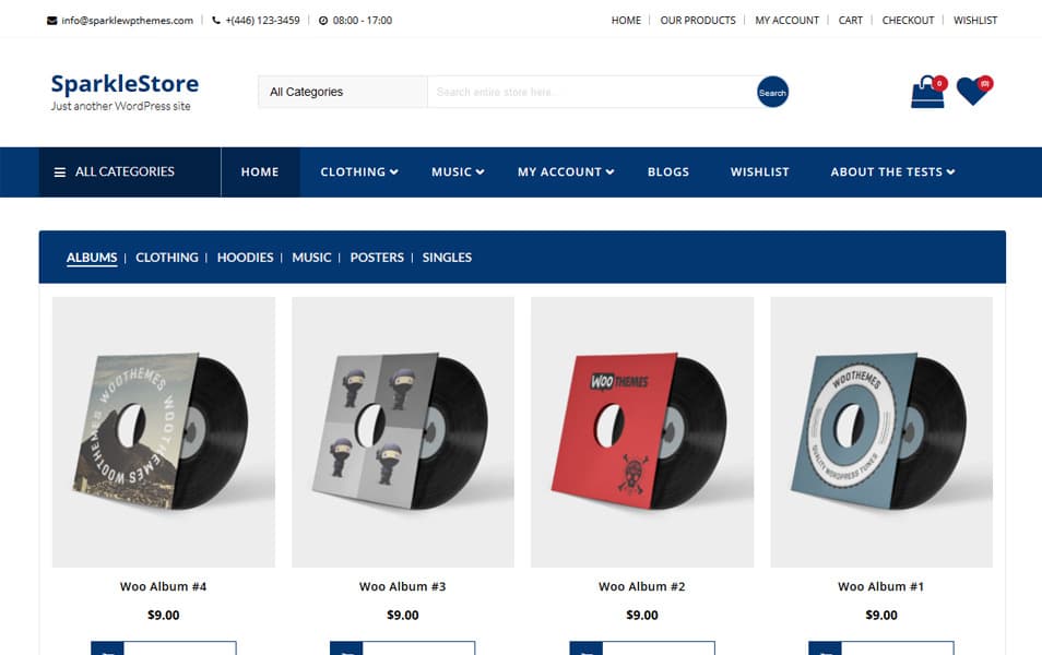 SparkleStore Responsive WordPress Theme