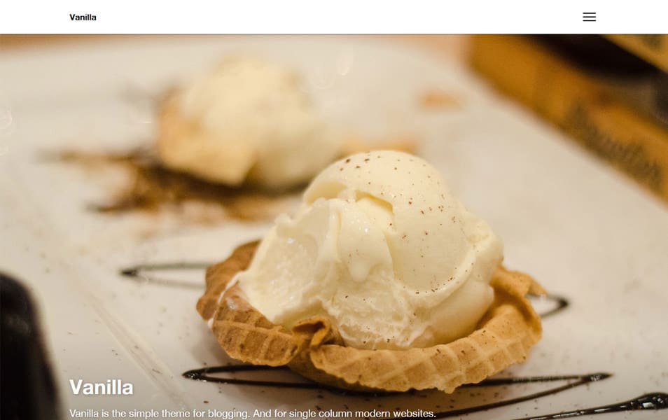 Vanilla Responsive WordPress Theme