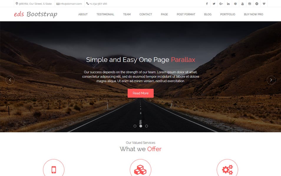 edsBootstrap Responsive WordPress Theme