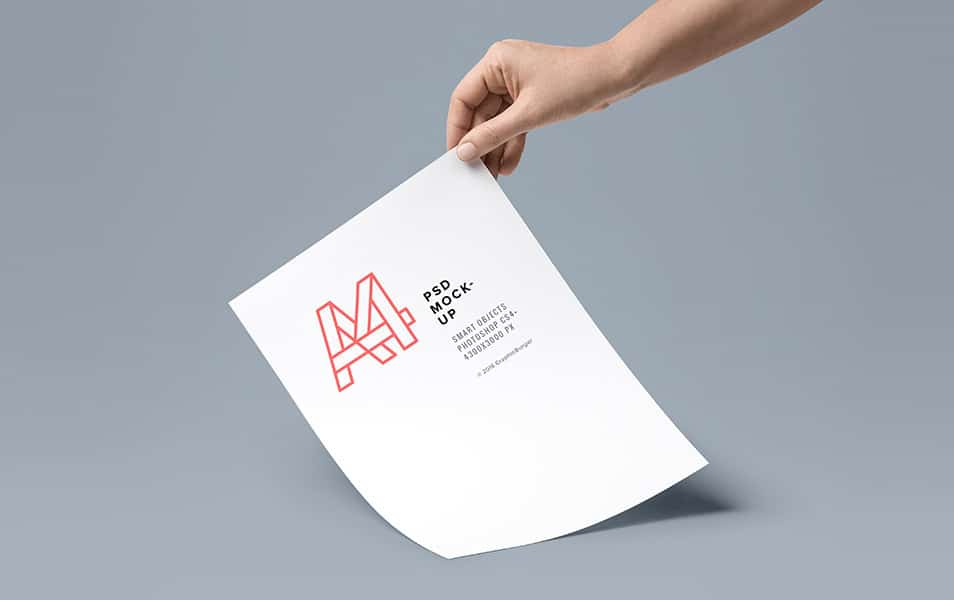 A4 Paper PSD MockUp #4