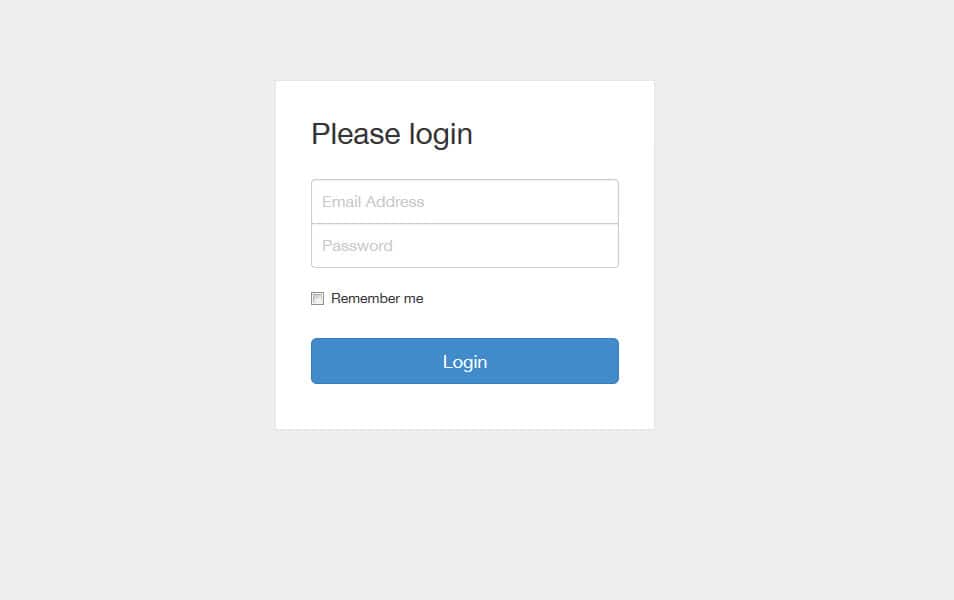 Bootstrap Snippet: Login Form