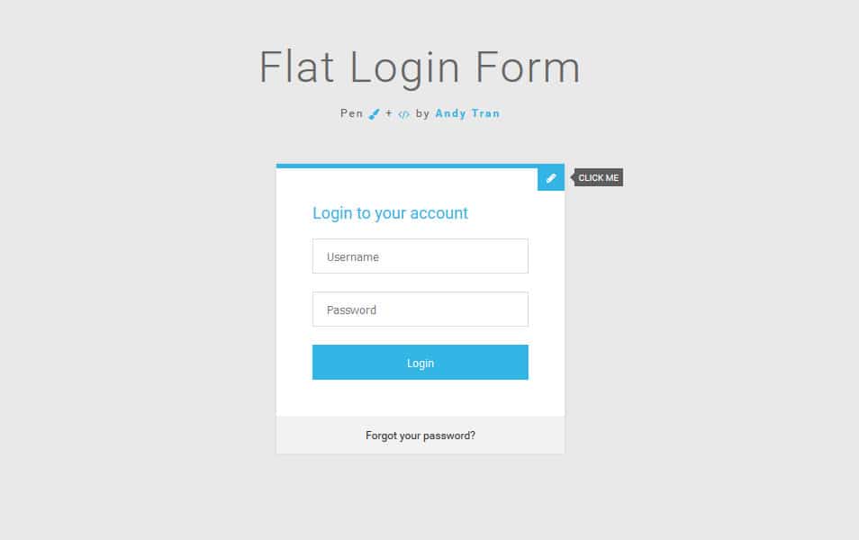 Flat Login Form 3.0