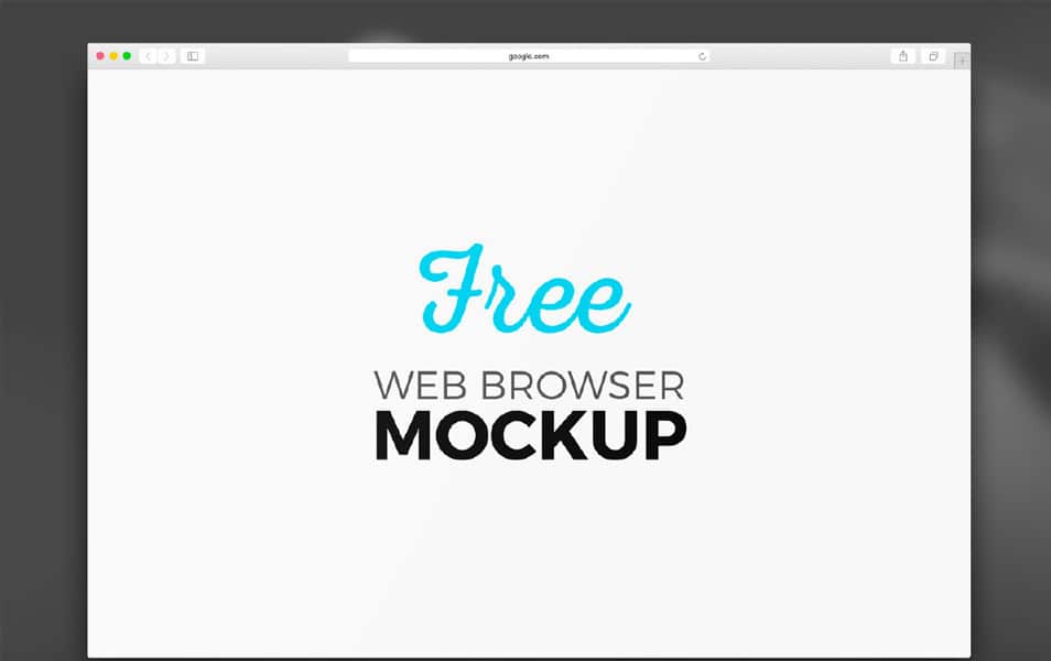 Free Safari Web Browser Photoshop Mockup Set