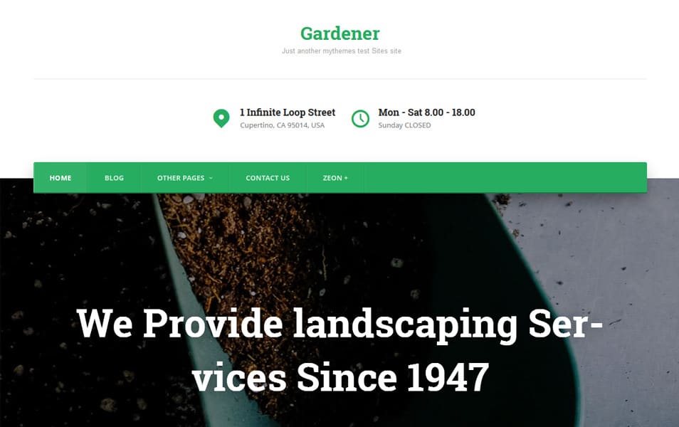 Gardene پاسخگو تم وردپرس