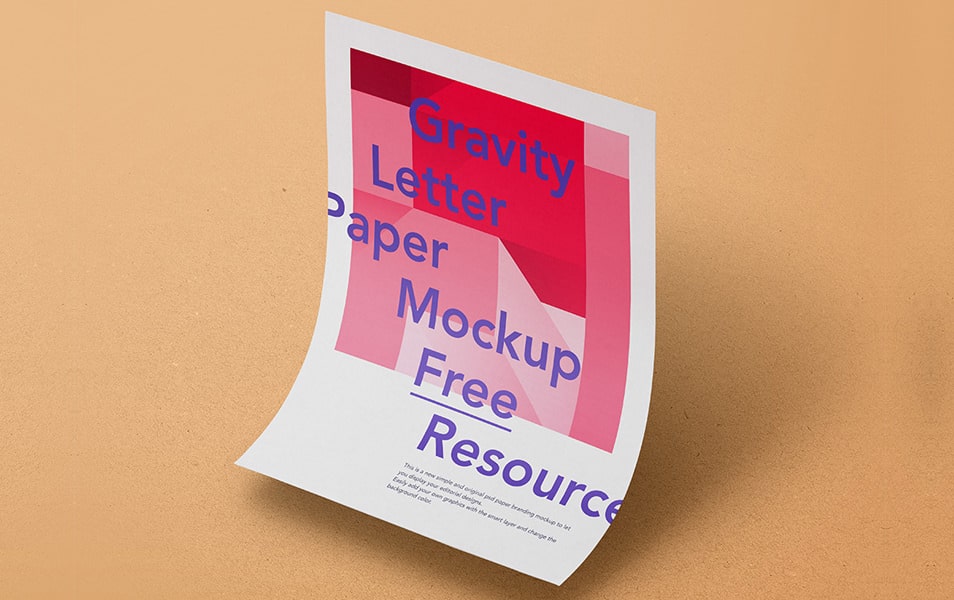 Gravity Psd Paper Mockup Vol3