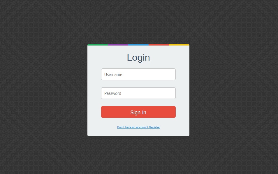 Login & Register Form