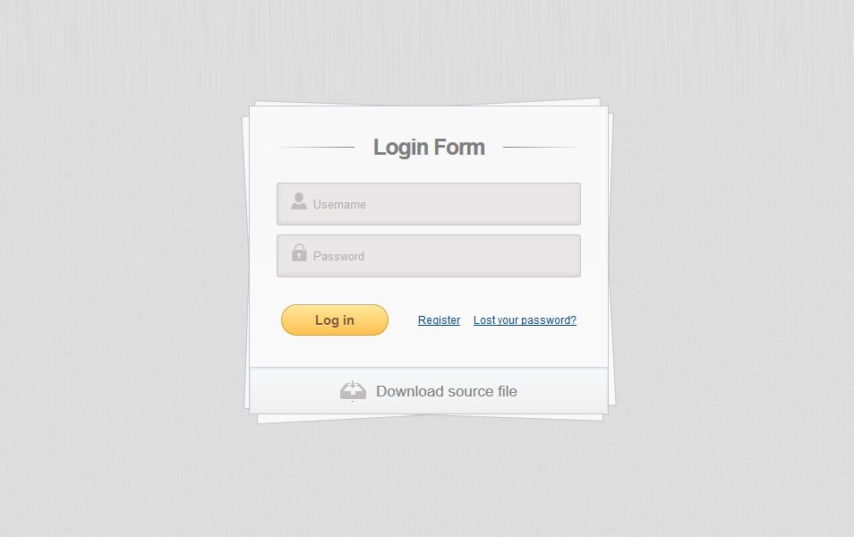 Login form using HTML5 and CSS3