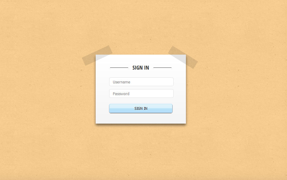 Paper Login Form