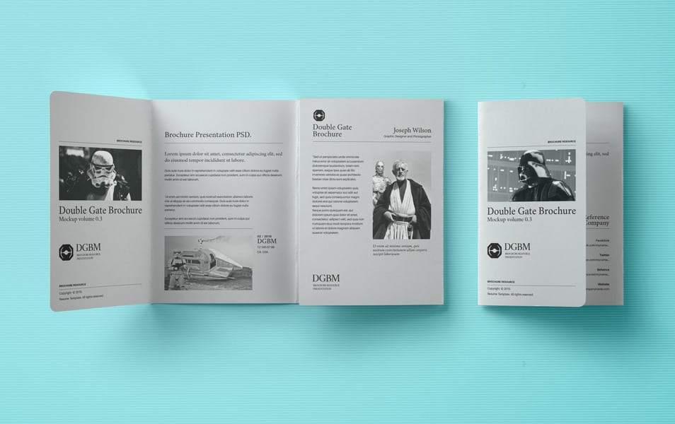 Psd Double Gate Fold Brochure Vol3