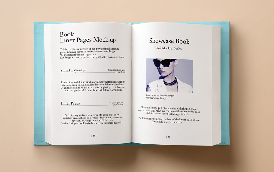 Psd Hardback Book Inner Mockup