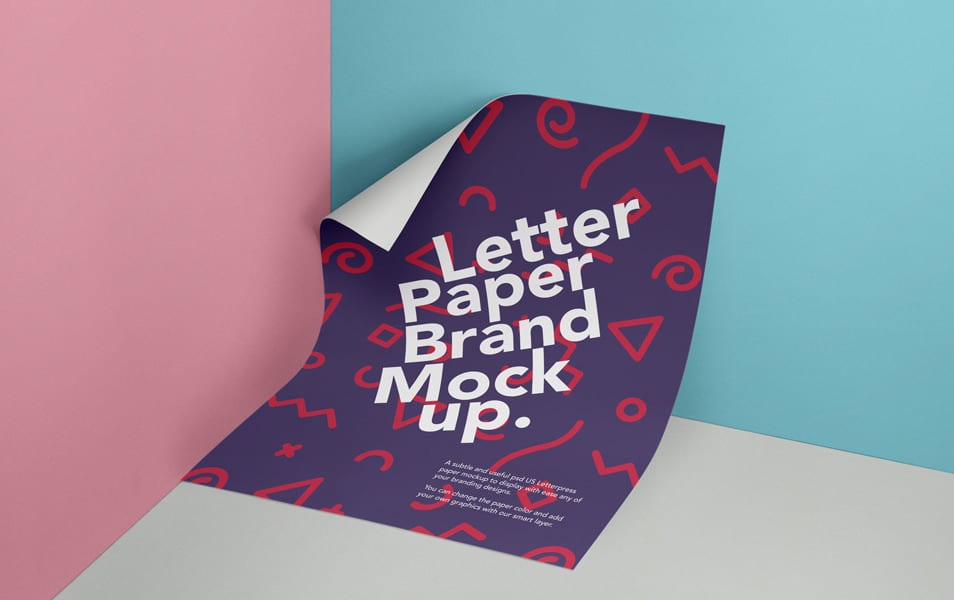 Psd Letter Paper Mockup