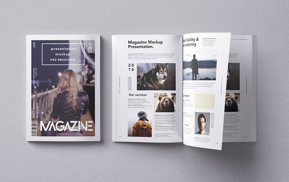 Psd Magazine Mockup Vol9