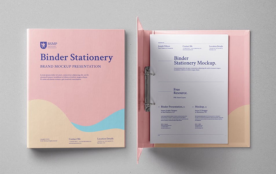 Psd Ring Binder Folder Mockup
