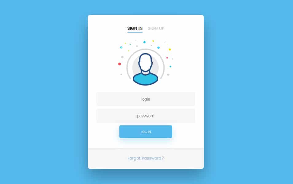 Pure CSS3 Login Form