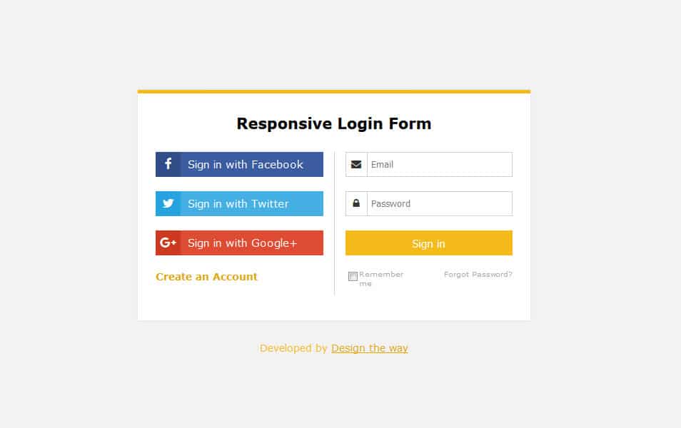 Responsive Login Form