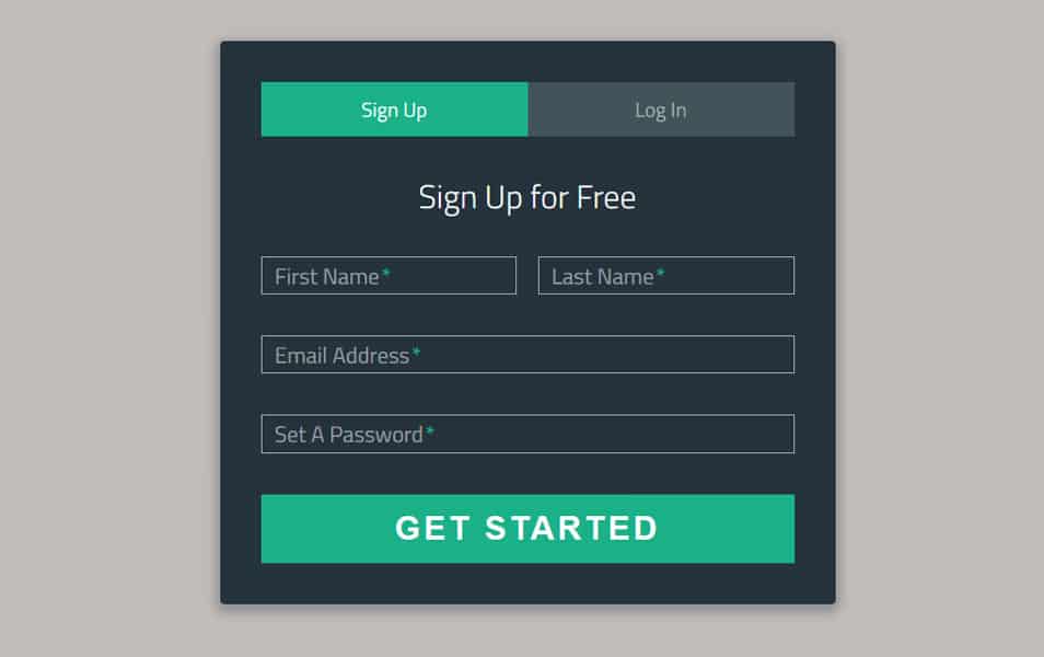 Sign-Up Login Form