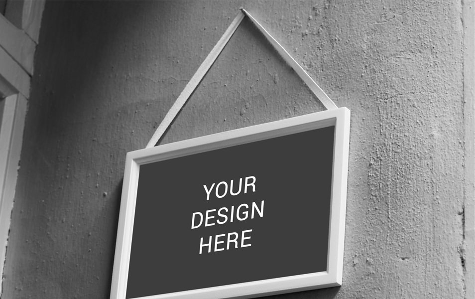 Single Hanging Frame Mockup