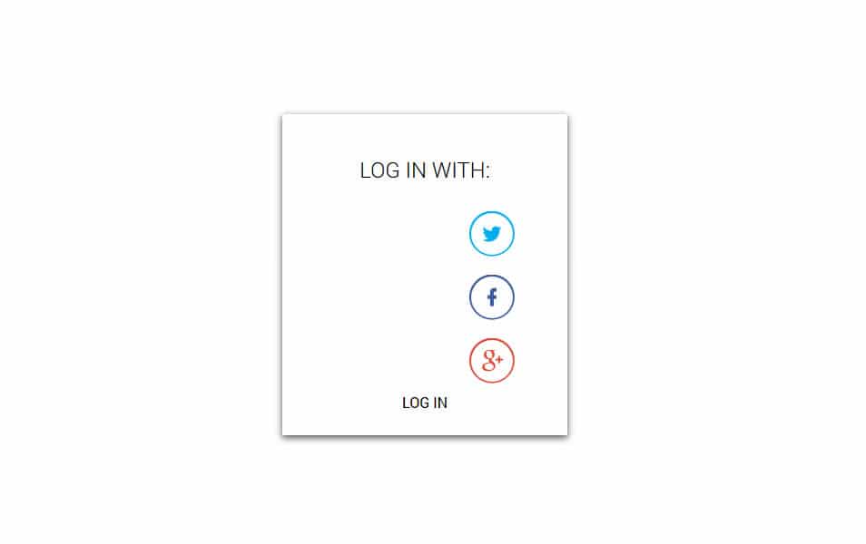 Social Login Form
