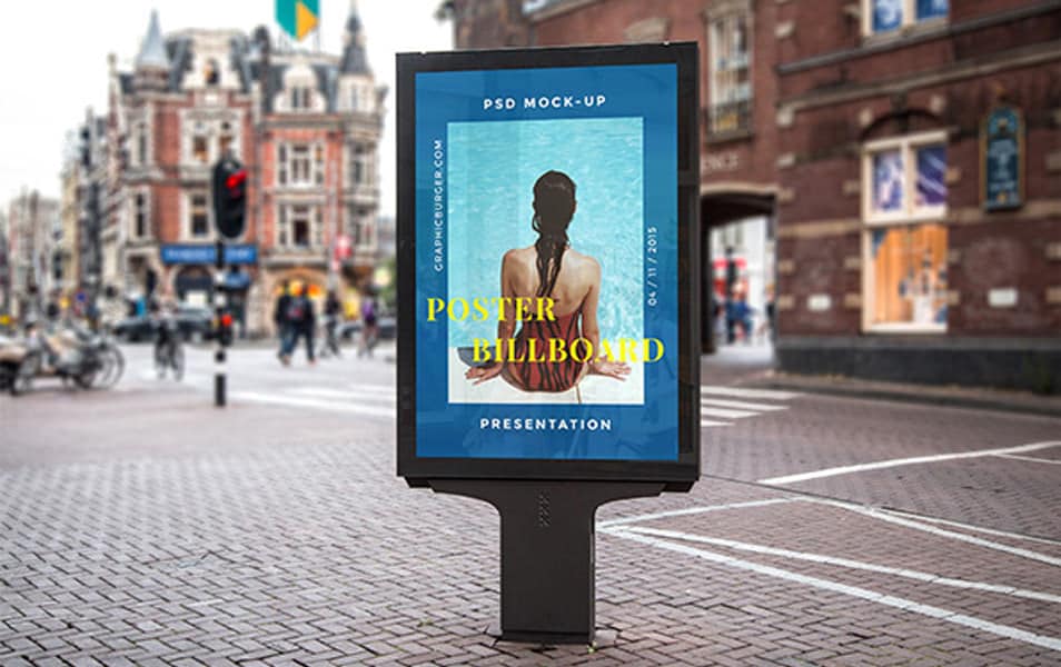 Street Billboard PSD MockUp #2