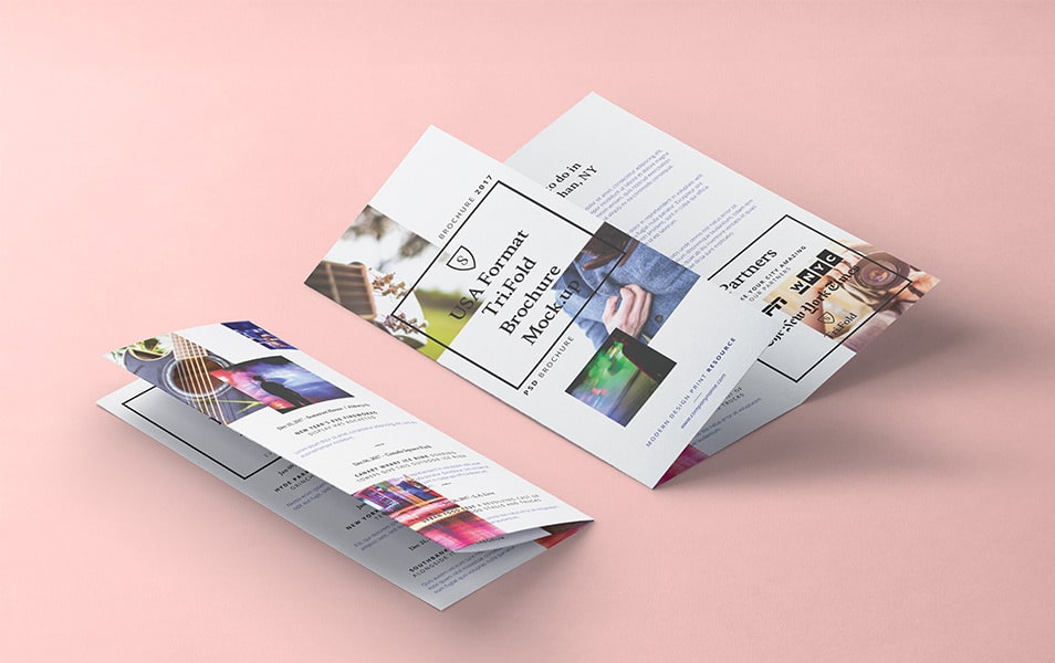 Tri Fold Psd 8-5x11 Inch Mockup Vol2