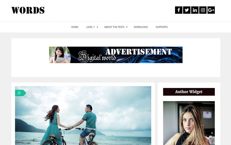 Words Responsive WordPress Theme