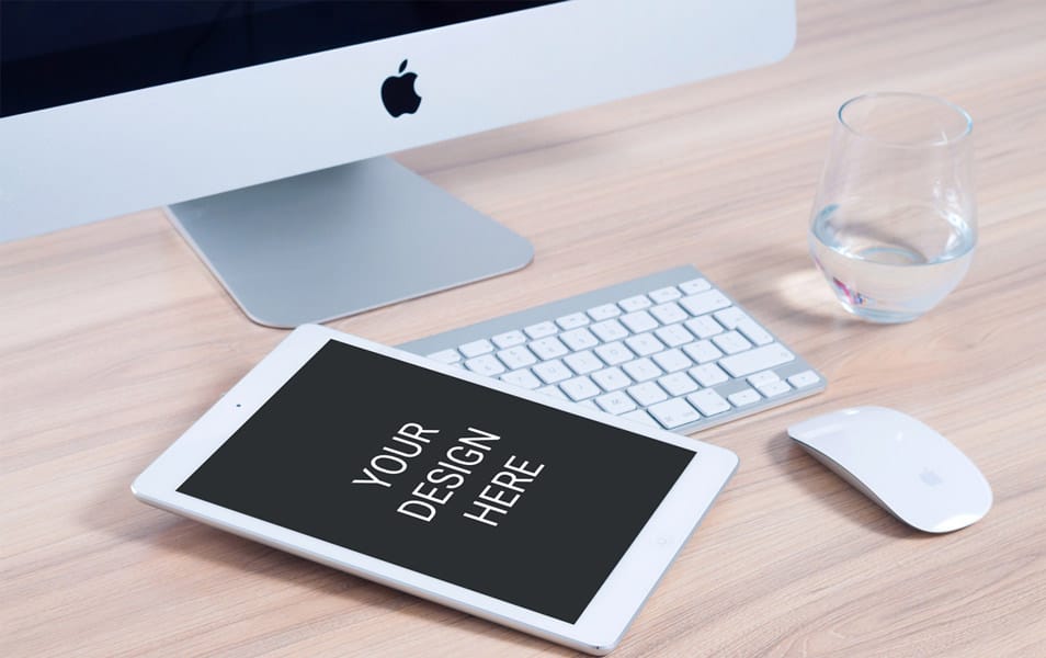 iPad with iMac Mockup