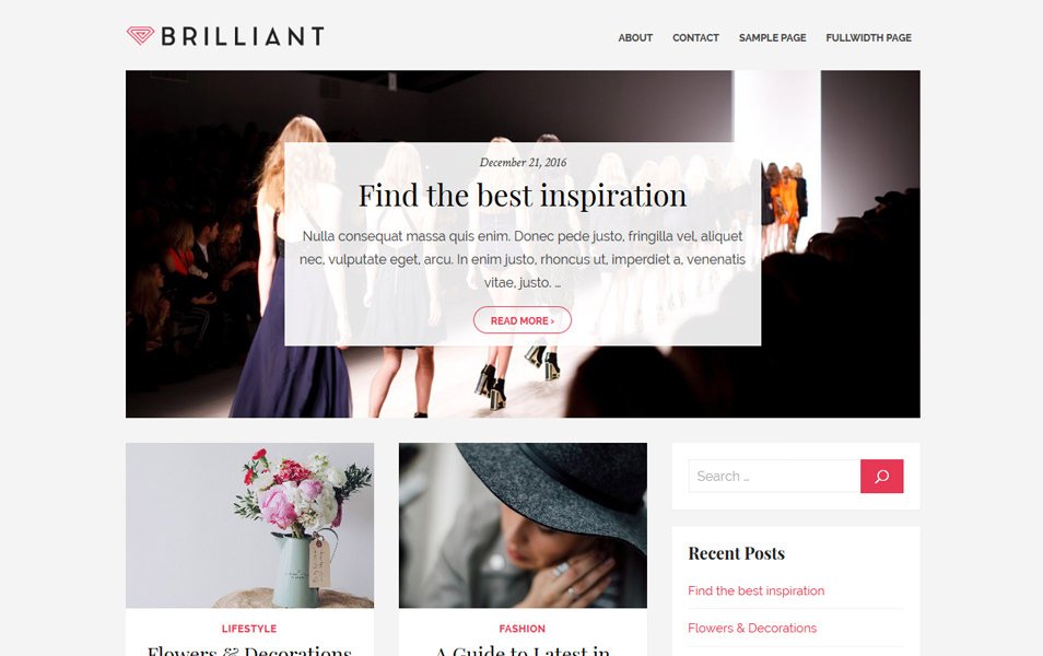 Brilliant Responsive WordPress Theme